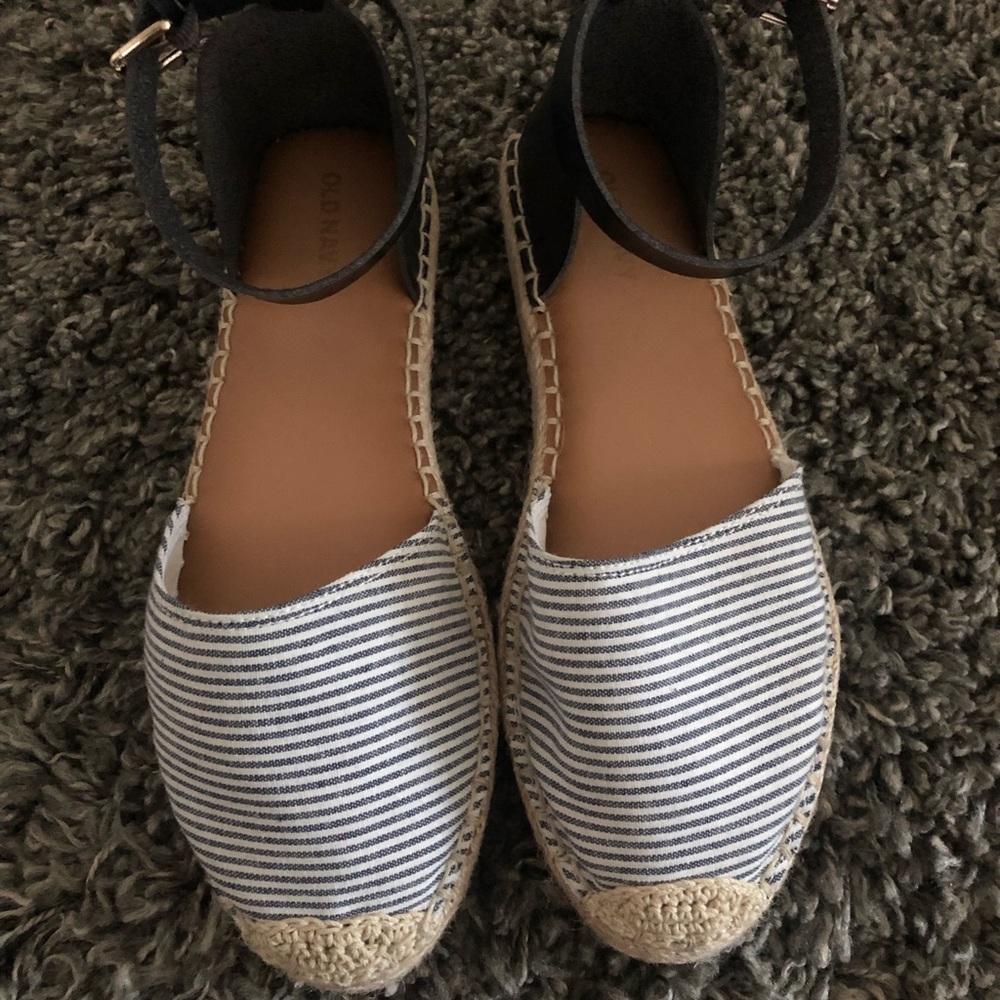 Old Navy ankle strap flat espadrille sandals